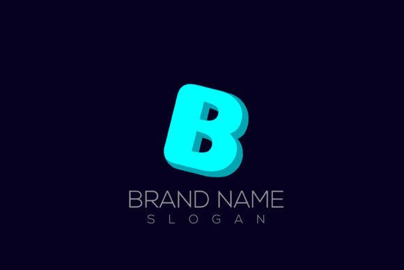 3D B | Vector 3D Letter B Logo Design: Bold Branding Assets