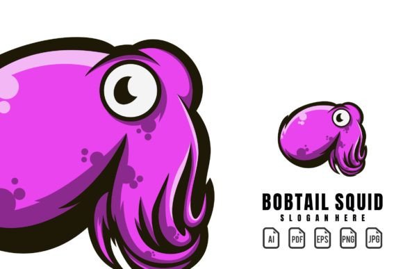 Bobtail Squid Mascot Logo: A Versatile Template for Designers