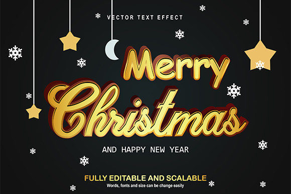 Effortless Festive Graphics: The 3D Christmas Editable Text Template