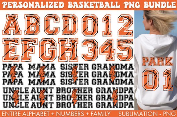 Game Day Graphics: The Versatile Personalized Basketball PNG Bundle