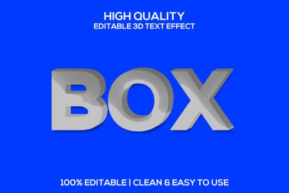 Modern Box Text Style: 3D PSD Effect for Branding
