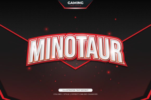 Red Minotaur Text Style Effect: Bold Identity for E-Sports