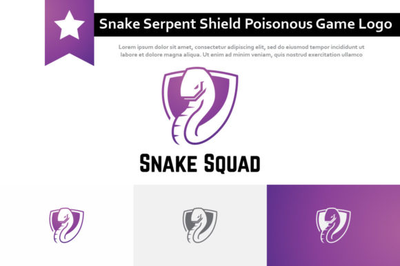 Snake Serpent Shield: A Logo for Bold Brands and Strategy Games