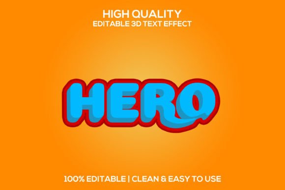 Unleash Bold Visuals with 3D Hero Editable Psd Text Effect