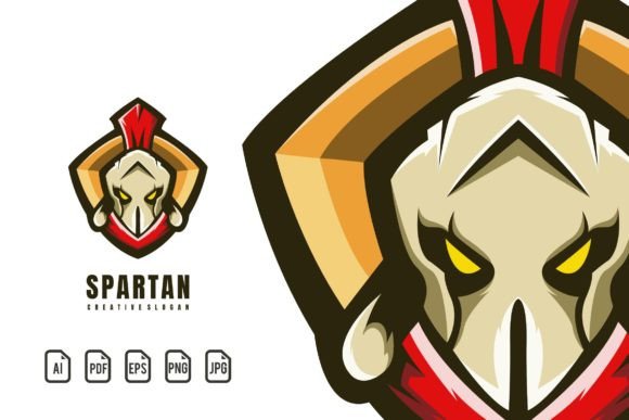 Unleash Your Brand with the Spartan Mascot Logo Template